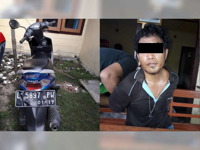 Warga Kasiman Pelaku Curanmor Diamankan Anggota Polsek Sugihwaras