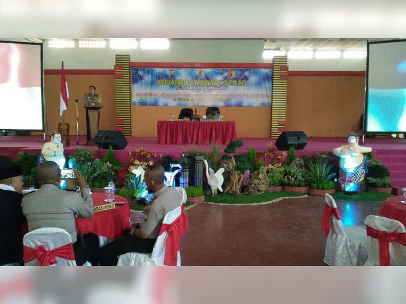 Jelang Pilkada 2018, Polres Bojonegoro Gelar Pembinaan Tiga Pilar se Kabupaten Bojonegoro
