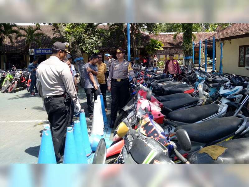 139 Kendaraan Barang Bukti Tilang Sat Lantas Polres Bojonegoro, Belum Diambil Pemiliknya