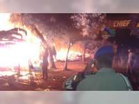 8 Unit Kios Pasar Pahing Desa Balongrejo Sugihwaras Terbakar, Kerugian Capai Ratusan Juta