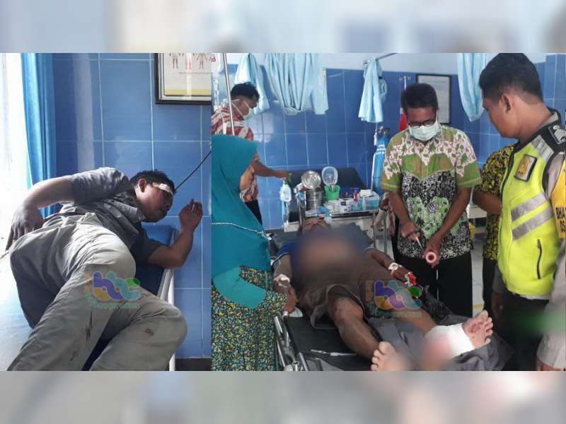 Hendak Menyeberang, Supra Ditabrak Vario di Baureno, Kedua Pengendara Luka-Luka