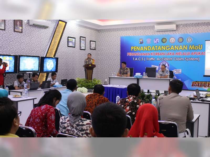 Polres Bojonegoro Tandatangani MoU Aplikasi TACS dengan RS dan Jasa Raharja