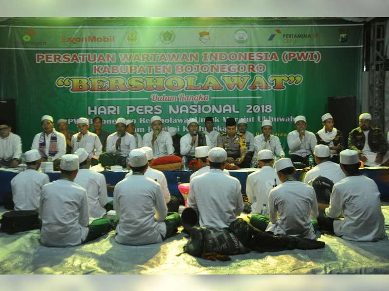 PWI Bojonegoro Peringati HPN 2018 dengan Gelar Sholawat Bareng