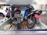 Hendak Terobos Traffic Light, Seorang Pemotor Terlibat Laka Lantas