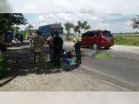 Seorang Pelajar Pengendara Motor di Gayam Meninggal Dunia Terlindas Bus