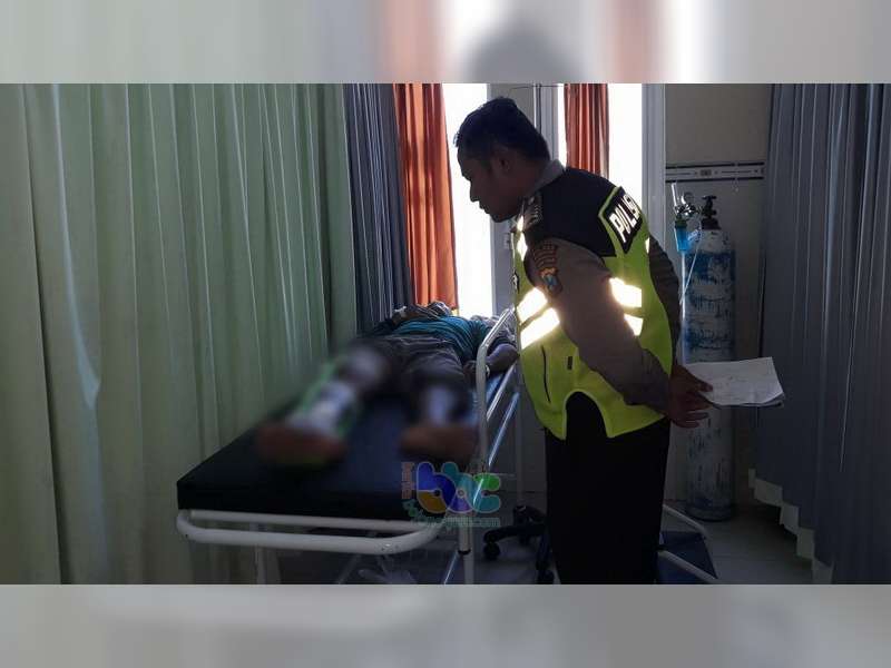 Mendadak Keluar Gang, Smash Ditabrak Supra di Kalitidu, Seorang Pengendara Luka-Luka