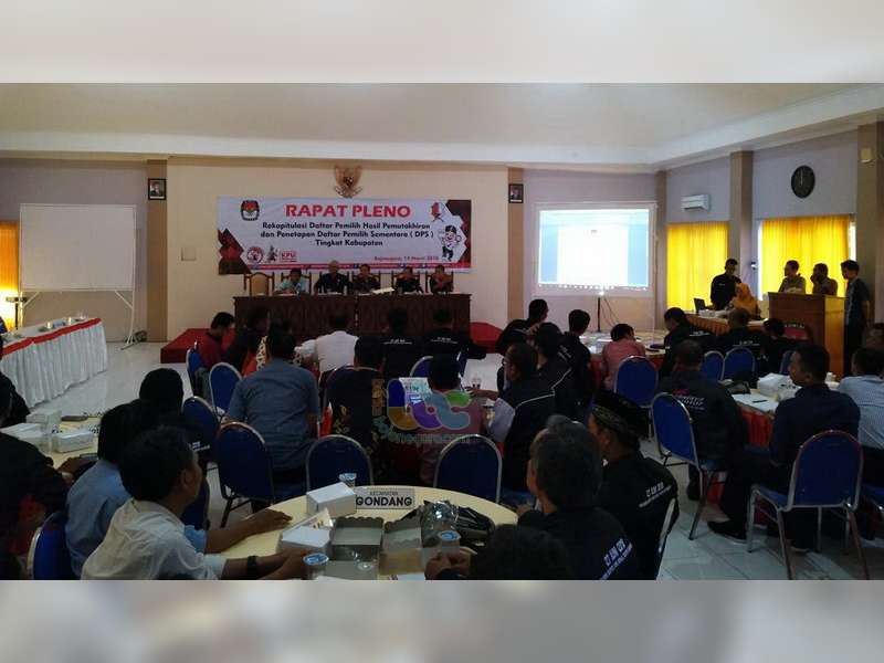 KPU Gelar Rapat Pleno, Rekapitulasi Daftar Pemilih Hasil Pemutakhiran dan Penetapan DPS