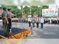 Polres Bojonegoro Laksanakan Upacara Gabungan Guna Ciptakan Pilkada Damai