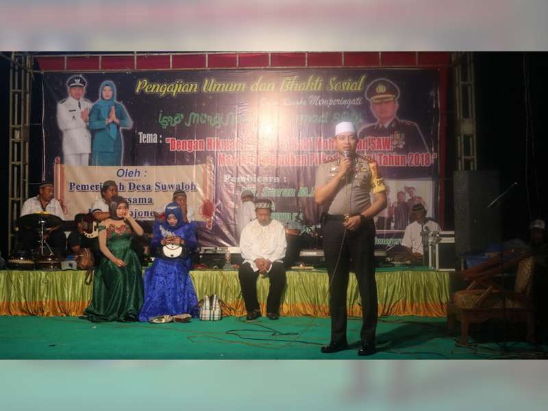 Hadiri Pengajian, Kapolres Bojonegoro Ajak Masyarakat Antisipasi Berita Hoax