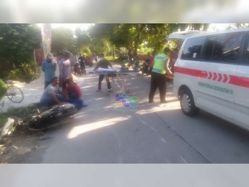 Tabrakan Motor di Kanor, Seorang Pengendara Alami Patah Kaki