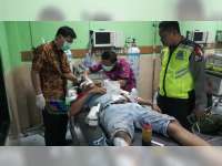 Terperosok Lubang, Pemotor di Kanor Babak-Belur