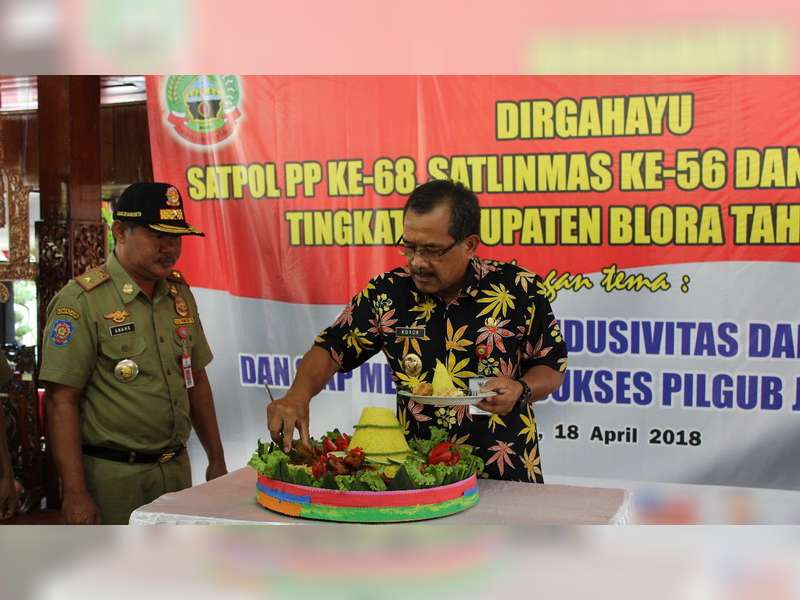 Bupati Blora Hadiri HUT Satpol PP, Satlinmas dan Damkar