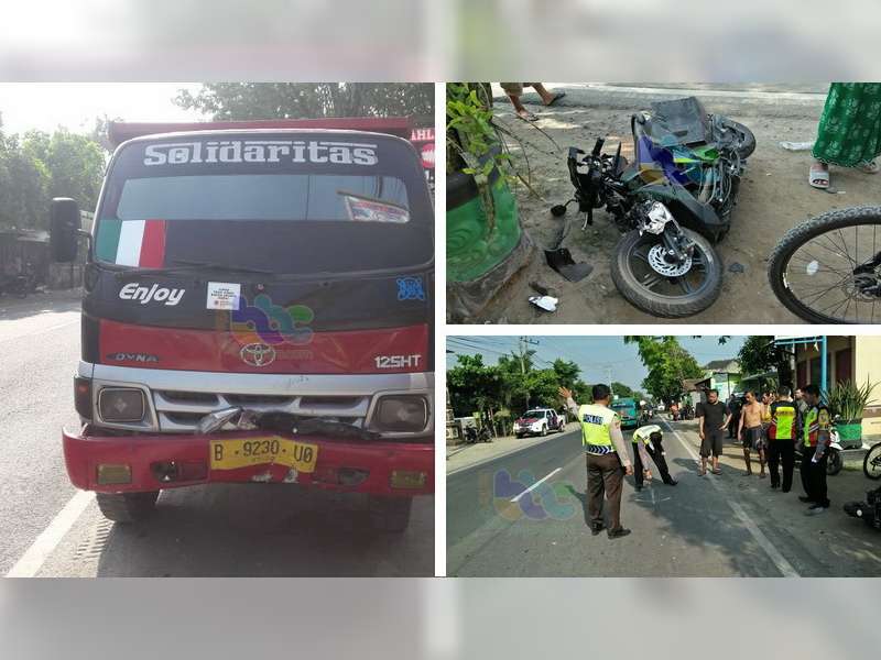 Pemotor di Palang Tuban,Tewas Tertabrak Dump Truk