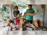 Pemahat Asal Blora, Ubah Limbah Kayu Jati Jadi Patung Unik