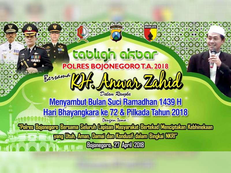 Polres Bojonegoro Gelar Tabligh Akbar bersama KH Anwar Zahid