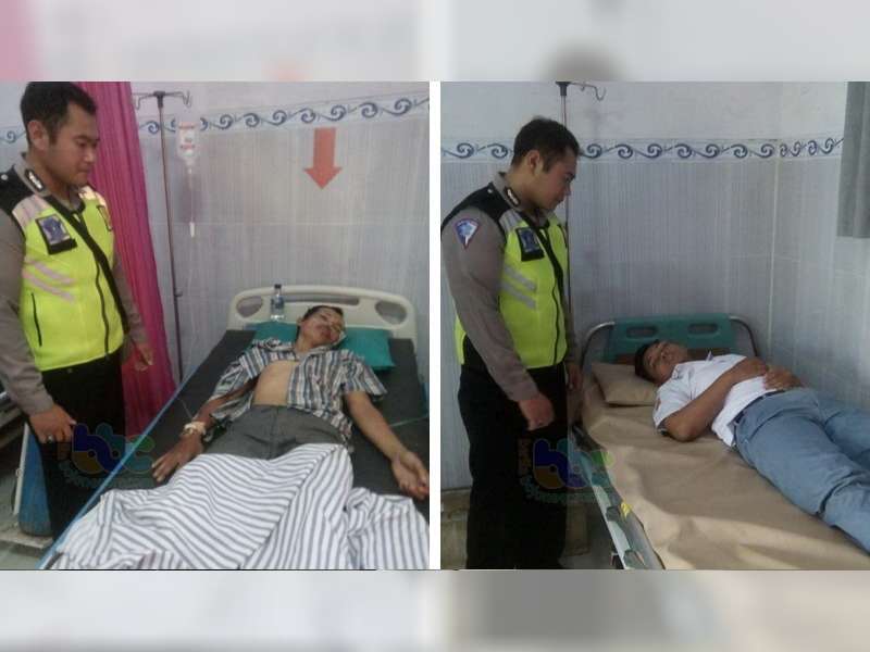 Kecelakaan Motor di Kasiman, 2 Pengendara Dilarikan ke Rumah Sakit