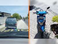 Mendadak Ngerem, Panther Ditubruk Motor, Pengendara Motor Terluka