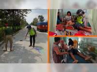 Kurang Konsentrasi, Motor Tabrak Mobil Parkir di Ngraho, 2 Orang Luka-Luka