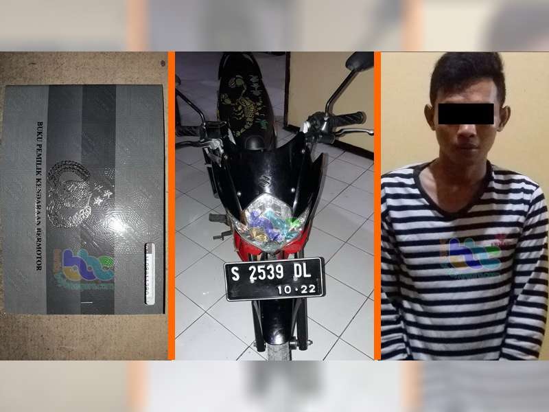 Bawa Kabur dan Gadaikan Motor Teman, Seorang Pemuda di Bojonegoro Diamankan Polisi