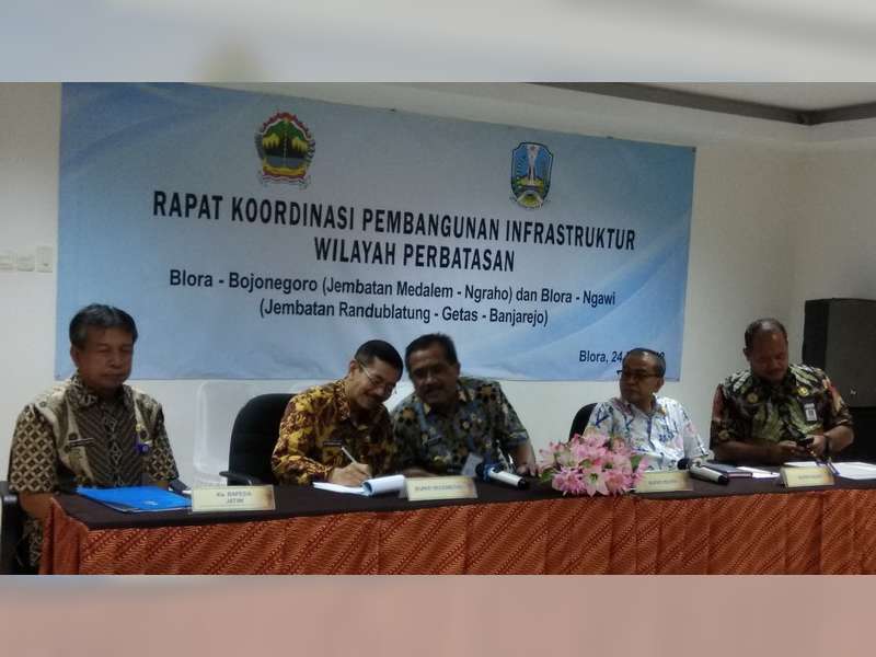Rakor Wilayah Perbatasan Jatim - Jateng, Bahas Pembangunan Infrastruktur Jembatan