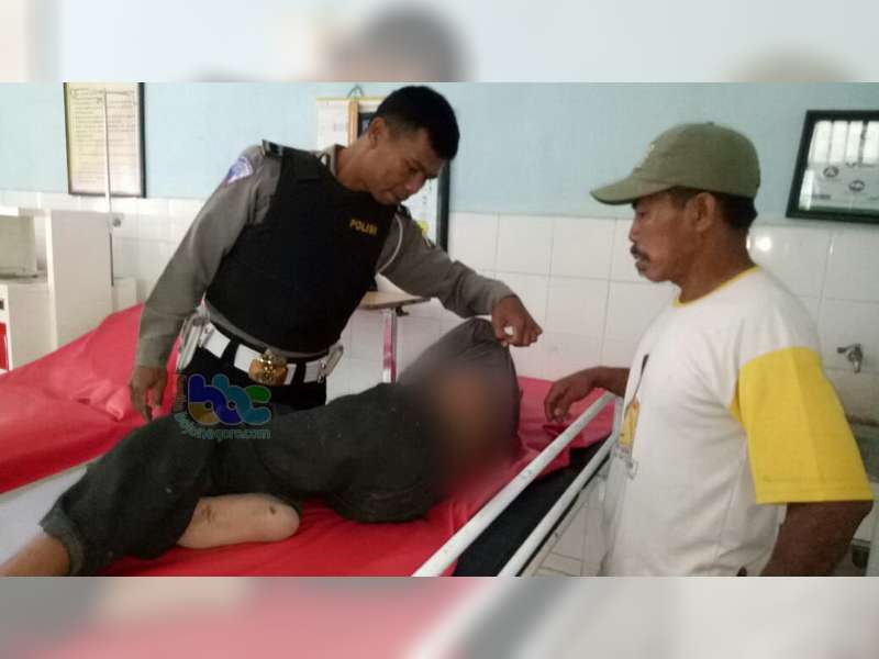 Ambil Haluan Terlalu ke Kanan, RX King Tabrak Supra, Pengendara RX King Luka Berat