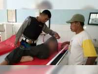 Ambil Haluan Terlalu ke Kanan, RX King Tabrak Supra, Pengendara RX King Luka Berat