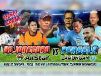 Kampanye Terbuka Paslon Mulyo Atine Dimeriahkan Laga Bojonegoro All Star vs Persela Lamongan