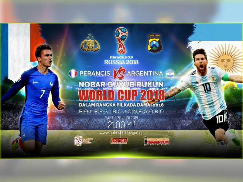 Polres Bojonegoro Gelar Nonton Bareng Piala Dunia