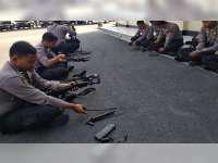 Antisipasi Tindak Kriminalitas, Sat Shabara Polres Blora Latihan Bongkar Pasang Senjata