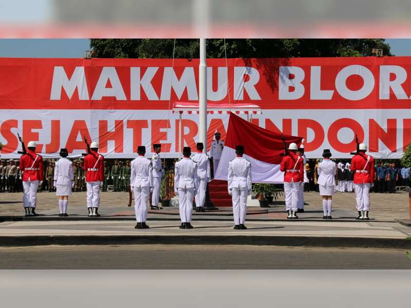 Upacara Peringatan Detik-Detik Proklamasi Kemerdekaan RI di Blora Berlangsung Khidmat