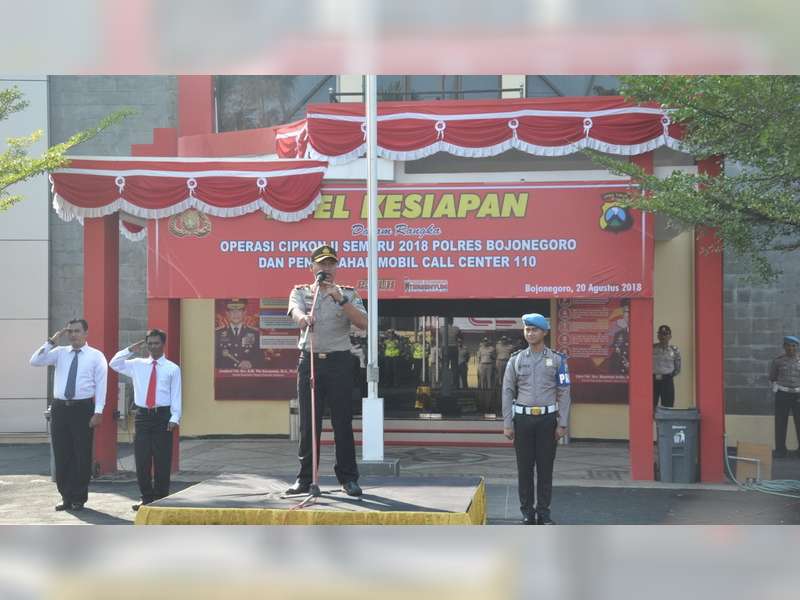 Polres Bojonegoro Laksanakan Apel Gelar Pasukan, Operasi Cipta Kondisi 2018