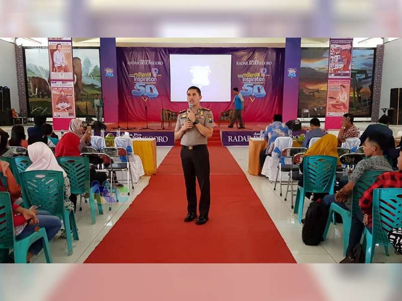 Kapolres Bojonegoro Beri Motivasi Generasi Millenial