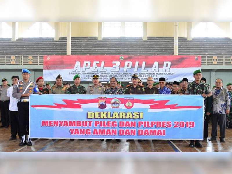 Jelang Pemilu 2019, Apel Tiga Pilar Digelar di Blora