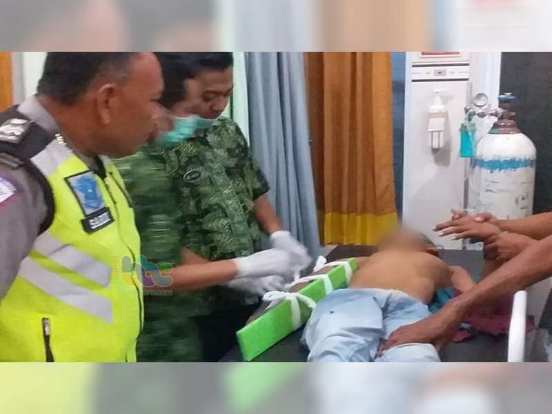 Tabrakan Motor di Kalitidu Bojonegoro, Seorang Pengendara Patah Tulang Tangan