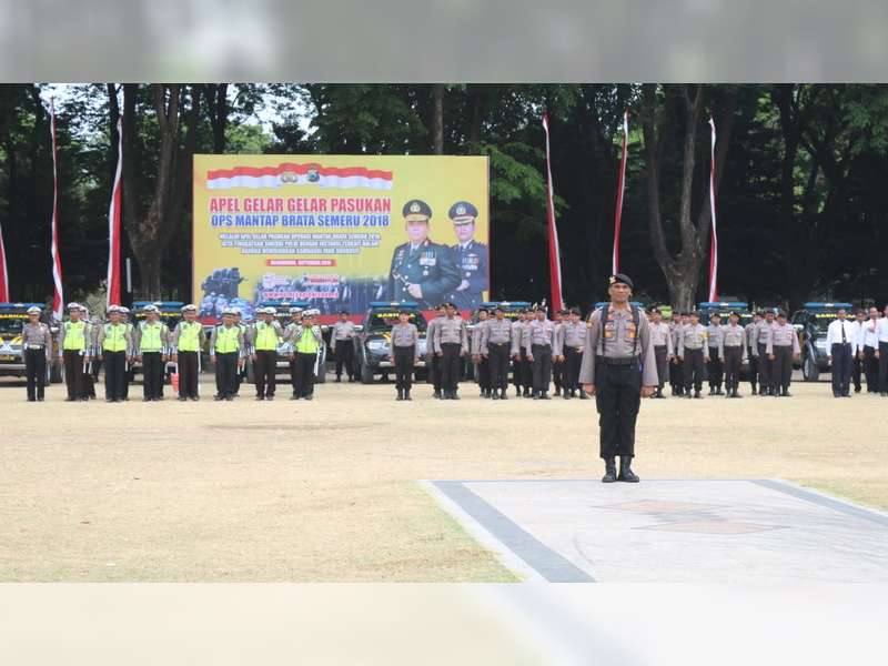 Apel Gelar Pasukan Operasi Mantap Brata Semeru 2018 Digelar di Bojonegoro