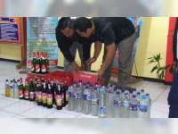 Puluhan Botol Miras Jenis Arak Jawa Disita Petugas Polres Blora