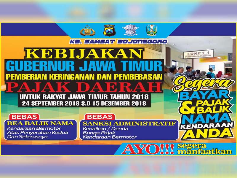 Pemprov Jatim Kembali Beri Keringanan dan Bebaskan Sanksi Denda, Pajak Kendaraan Bermotor