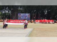 Bupati Pimpin Upacara Peringatan Hari Pramuka di Alun-Alun Bojonegoro