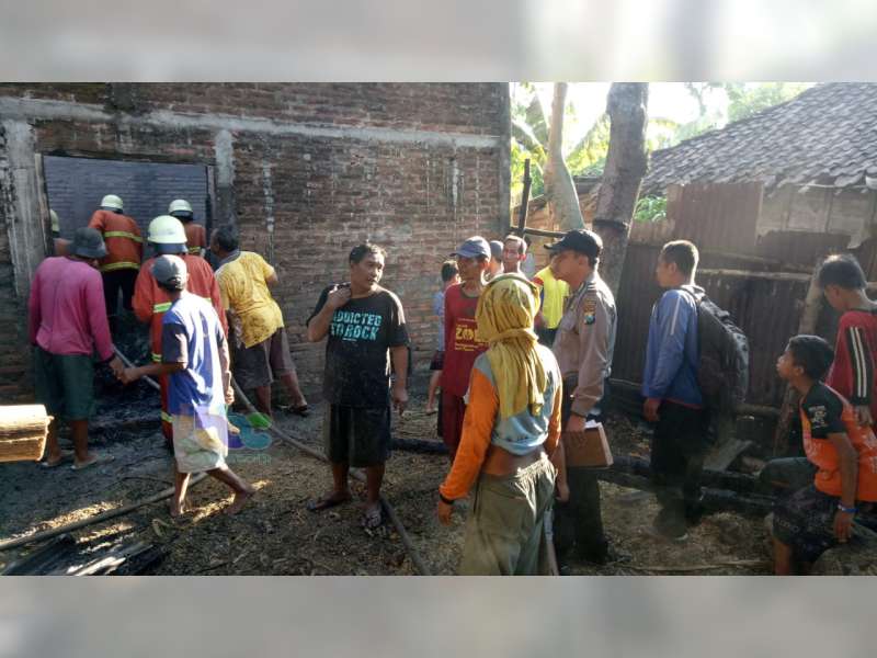 Kembali, Gudang Pengeringan Tembakau Milik Warga Temayang Bojonegoro Terbakar