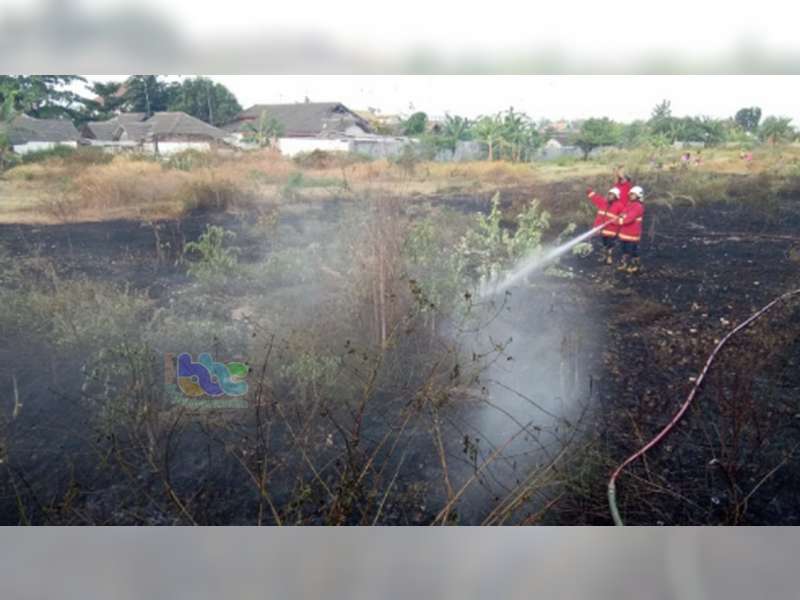Kebakaran Semak di Bekas Pabrik Es Jambean Bojonegoro, Sempat Bikin Heboh Warga