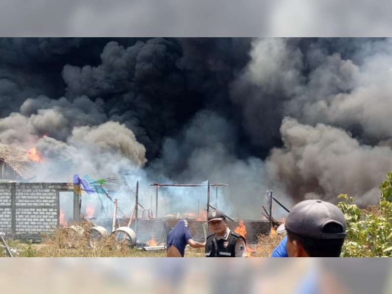 Lagi, Kebakaran Terjadi di Cepu, 5 Rumah Warga Ludes Dilalap Si Jago Merah