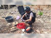 Tim Jihandak Gegana Sat Brimob Polda Jatim, Disposal Bahan Peledak Hasil Temuan