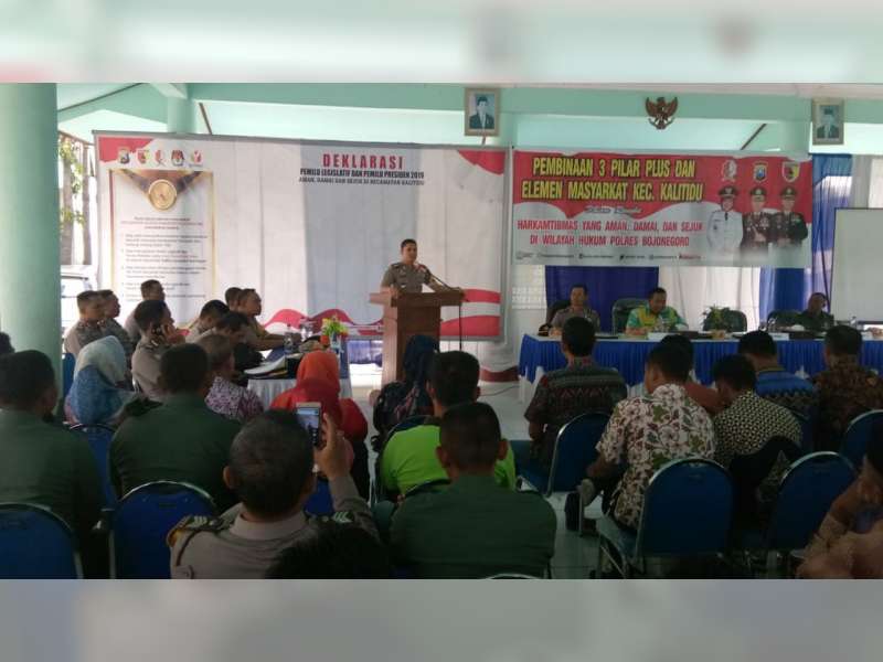 Sejumlah Elemen di Kecamatan Kalitidu Bojonegoro Deklarasikan Pemilu Damai