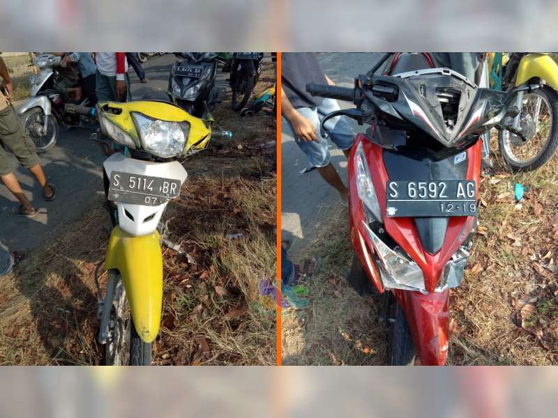 Kurang Hati-Hati, Supra Tabrak Vario di Balen Bojonegoro, Kedua Pengendara Luka-Luka