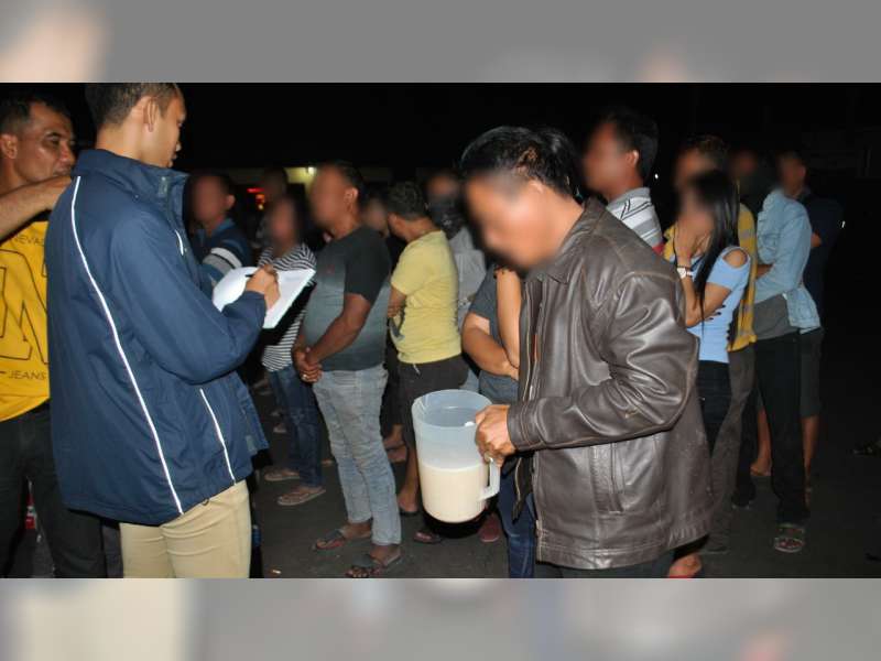 Ops Cipta Kondisi, Polres Bojonegoro Amankan 53 Orang dan 606 Botol Miras