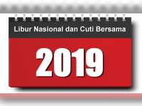 Pemerintah Tetapkan Libur Nasional dan Cuti Bersama 2019 Sebanyak 20 Hari