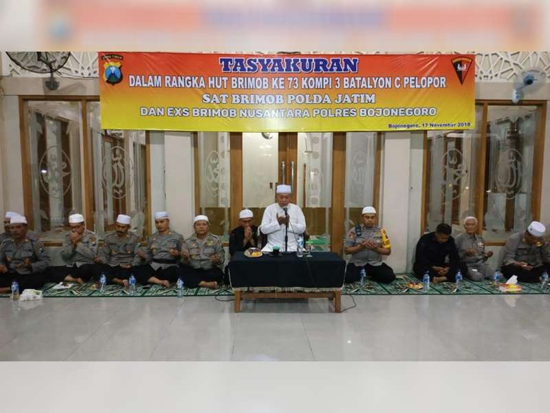Peringatan HUT Brimob di Bojonegoro Diisi Dengan Tasyakuran