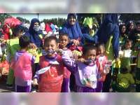 Ribuan Siswa Taman Kanak-Kanak di Tuban, Ikuti Gosok Gigi Massal