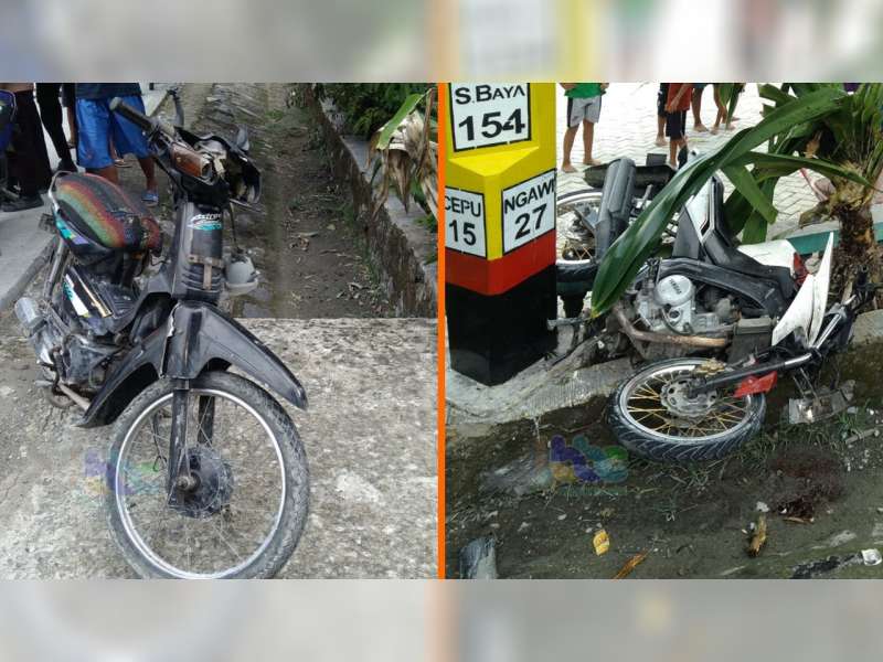 Tabrakan Motor di Ngraho Bojonegoro, Diduga Akibat Pengendara Kurang Konsentrasi