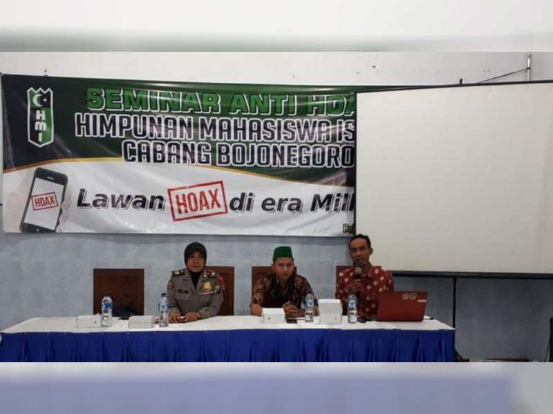 HMI Bojonegoro Gelar Seminar Lawan Hoax di Era Millenial
